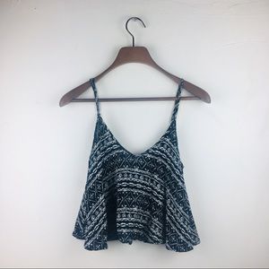 LA Hearts | Black & White String Crop Top | XS